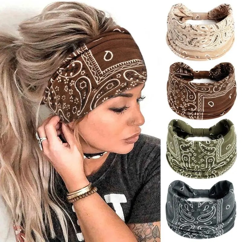 Women'S African Accessories - Boho Headbands for Women Vintage Paisley