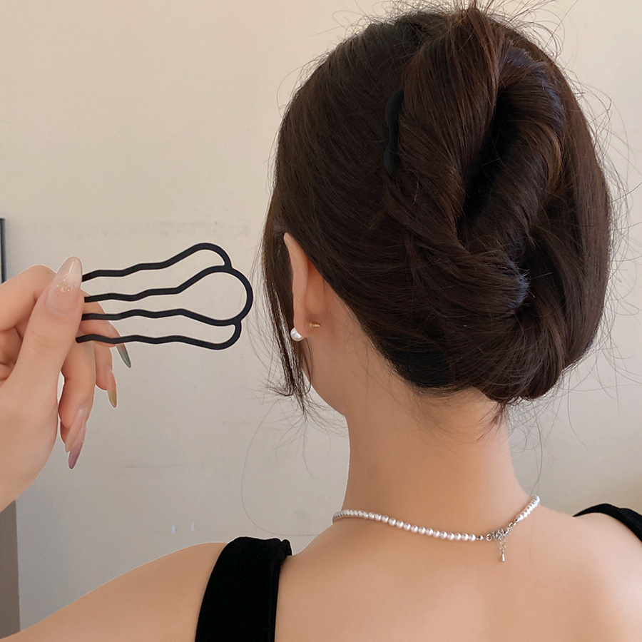 Hair Fork Stick - Metal U-Shaped Hair Fork Combs Simple