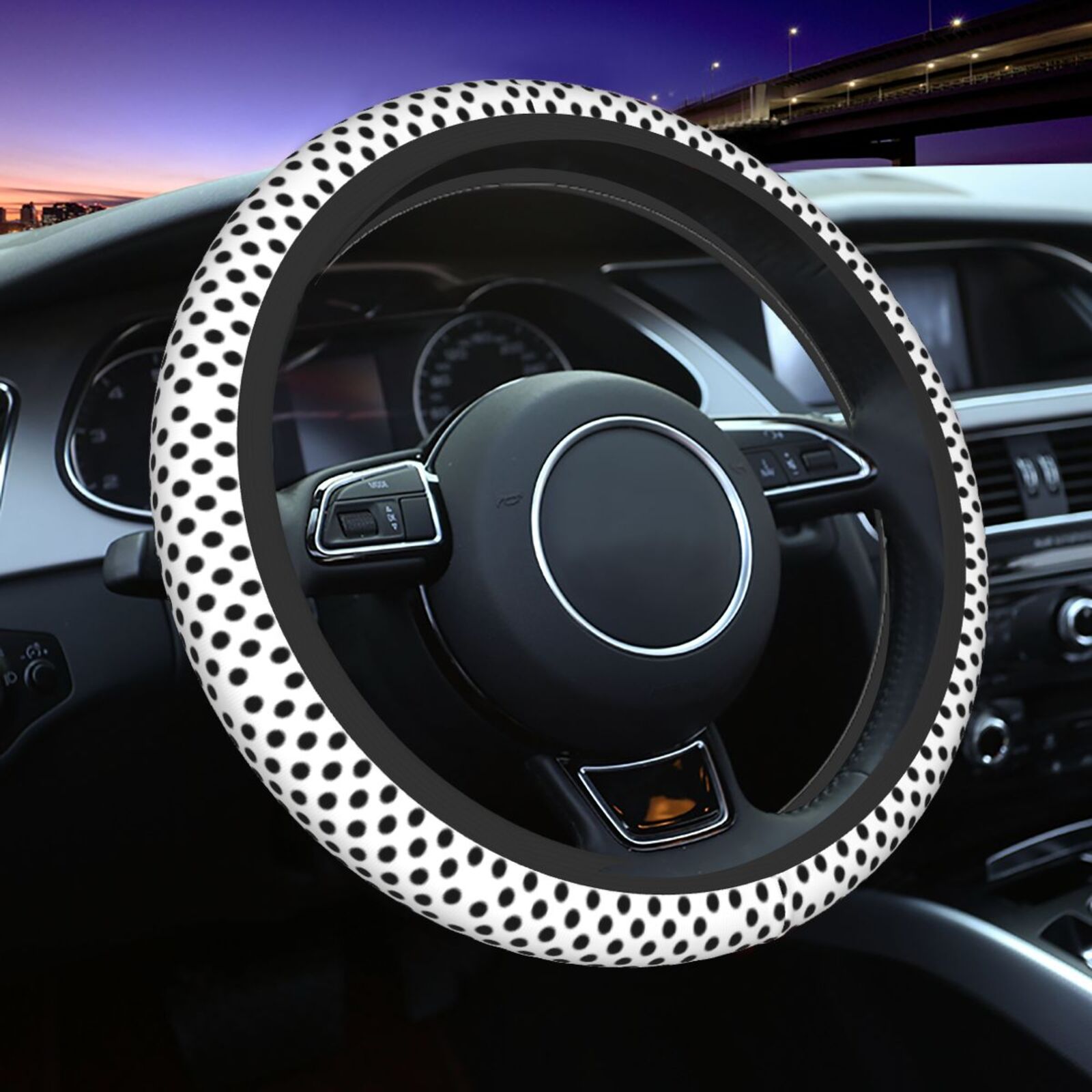 Women'S Accessories Vans - Black Spots Pattern Print Steering Wheel