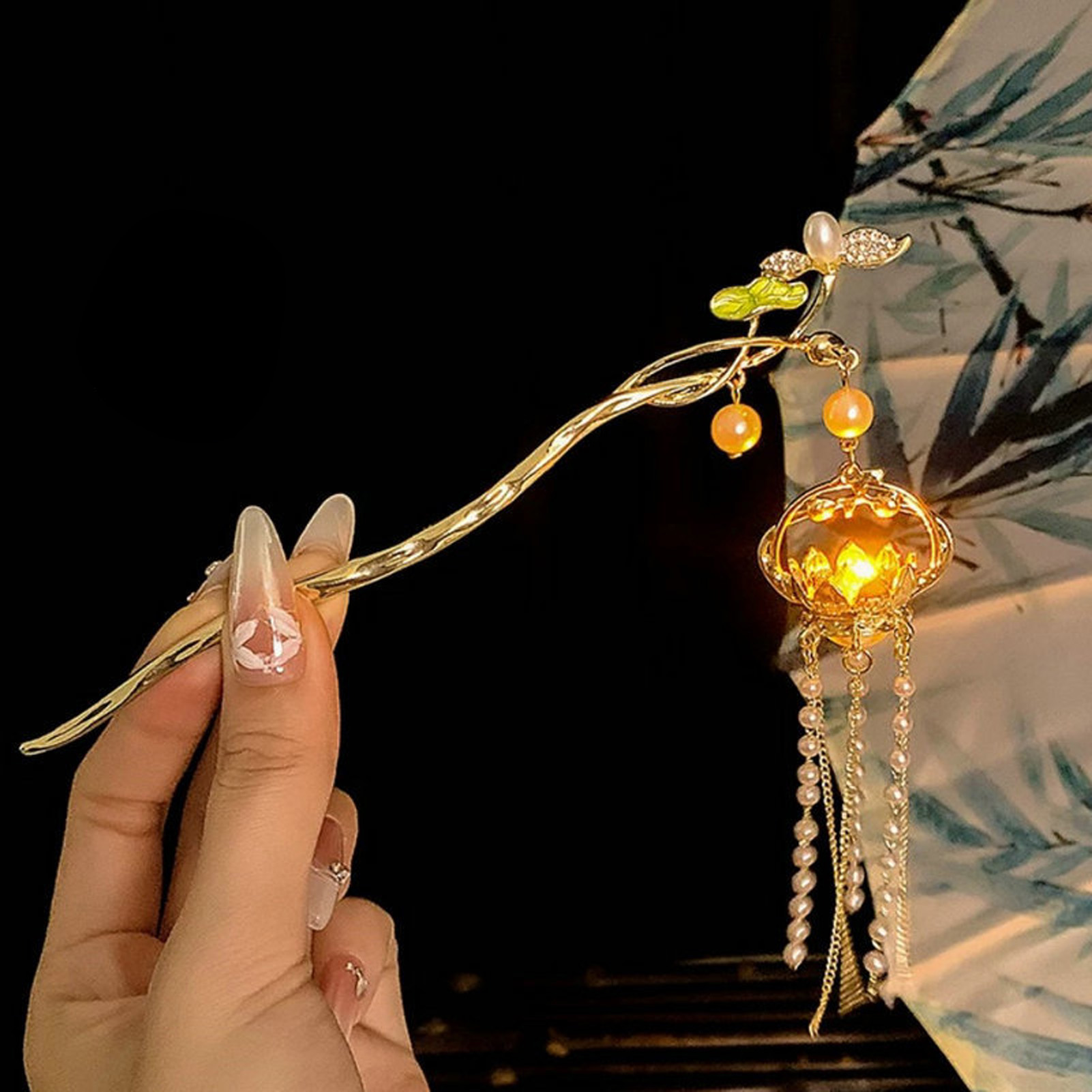 Luminous Flower Hairpin Exquis - Hair Fork Stick recension och pris