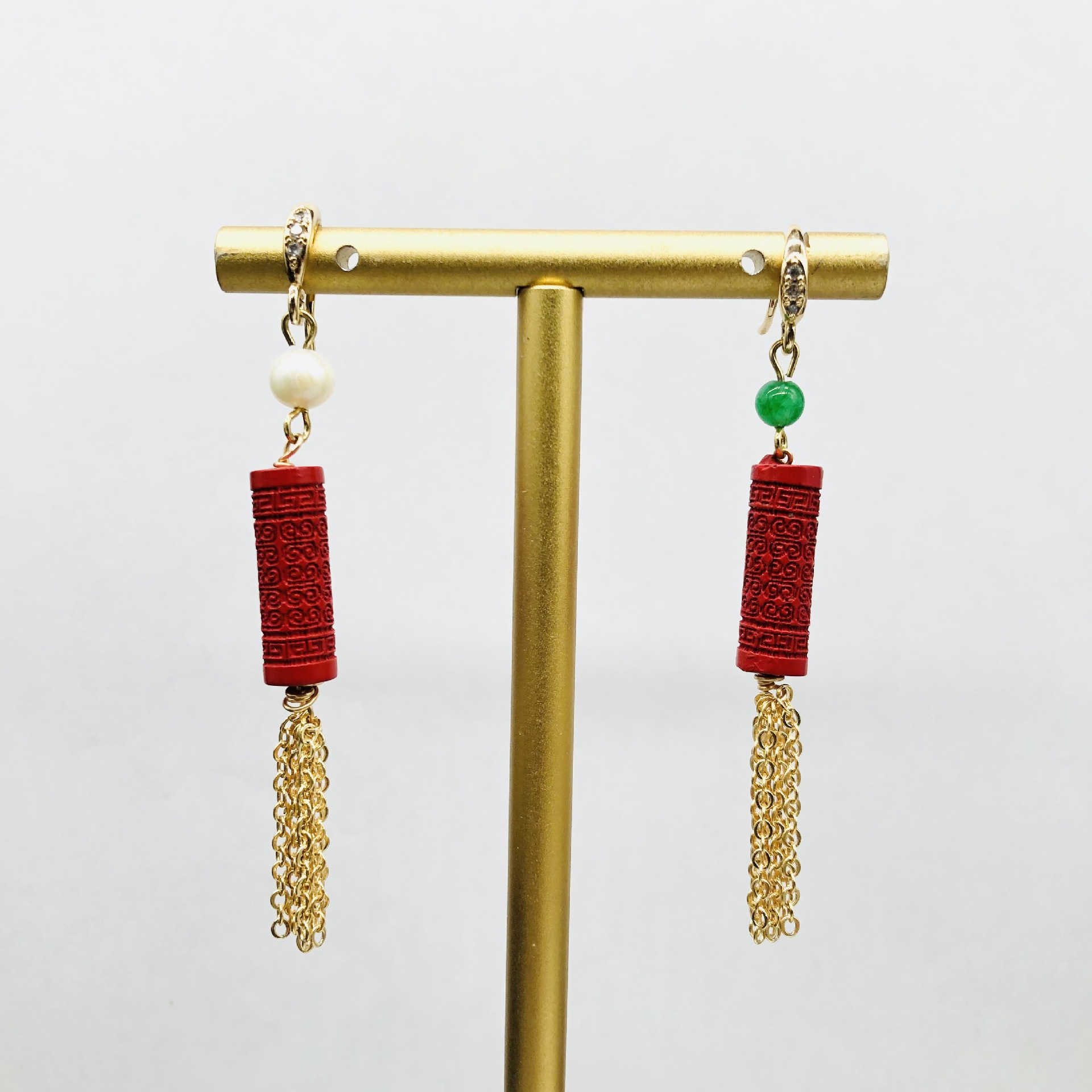AB cinnabar fringed earrings o - Women'S Accessories Manufacturers recension och pris
