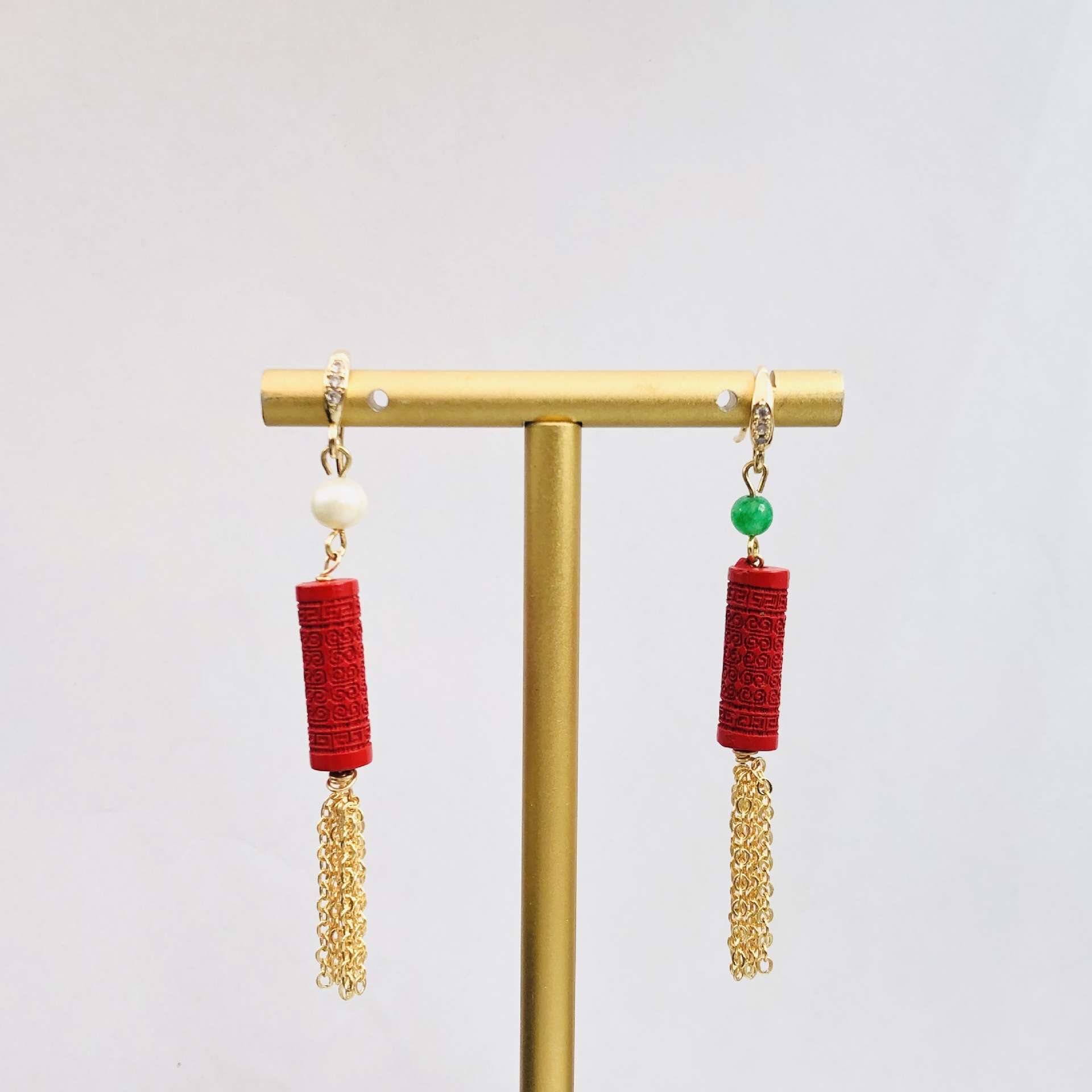 AB cinnabar fringed earrings o - Women'S Accessories Manufacturers recension och pris