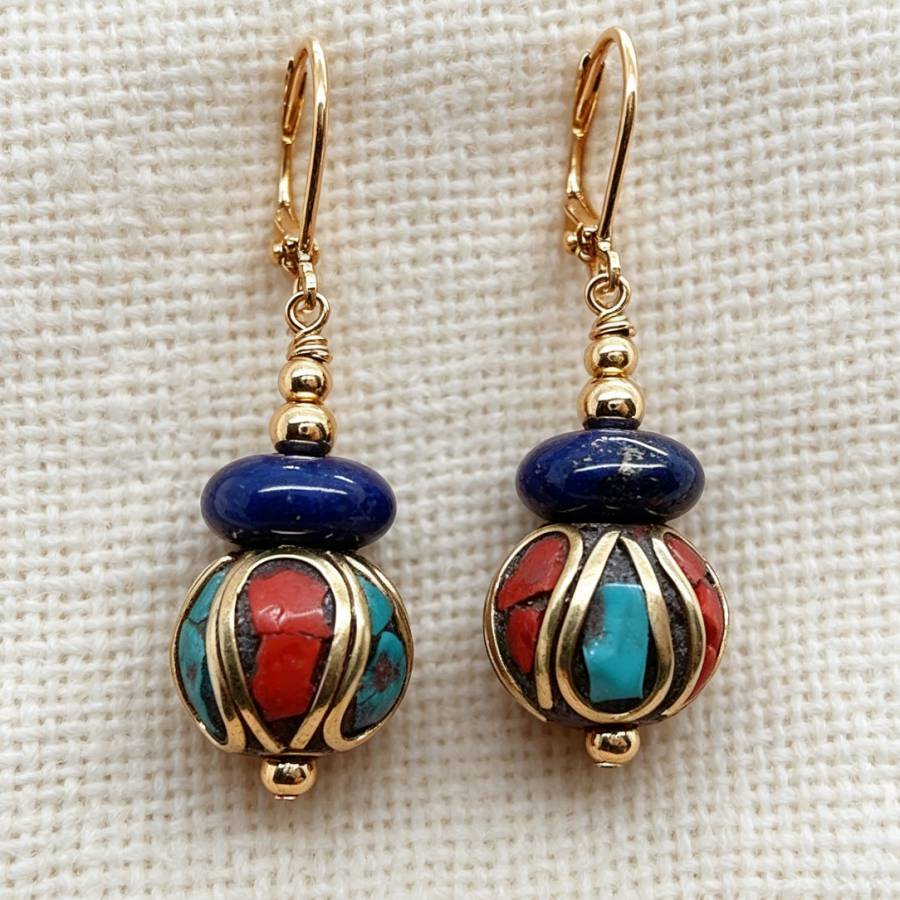 Dangling Handmade Nepal Blue L - Women Accessories Nepal recension och pris