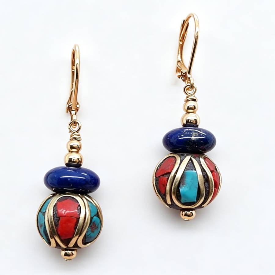 Dangling Handmade Nepal Blue L - Women Accessories Nepal recension och pris