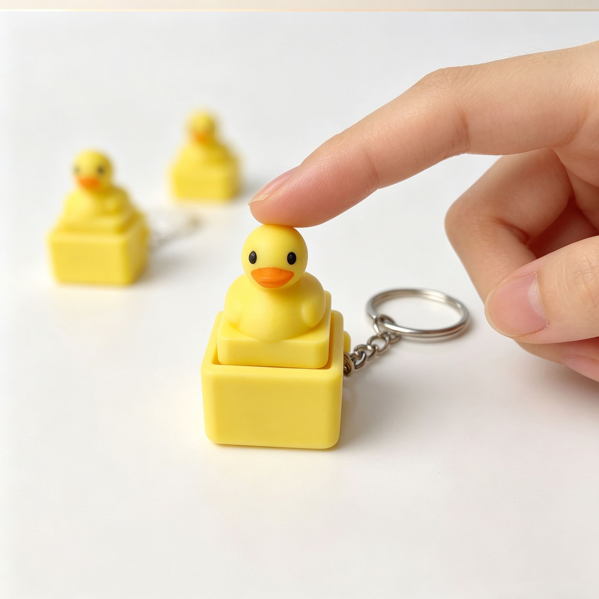 Cute Yellow Duck Press Keychai - Women'S Yellow Accessories recension och pris