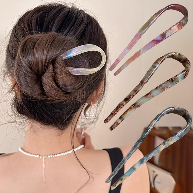 U-Shaped Hair Sticks Acetate A - Hair Fork Stick recension och pris