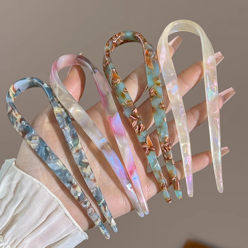 U-Shaped Hair Sticks Acetate A - Hair Fork Stick recension och pris