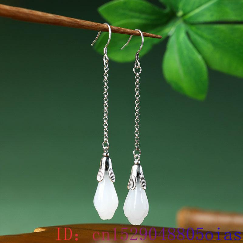 White Real Jade Flower Earring - Women'S Yellow Accessories recension och pris