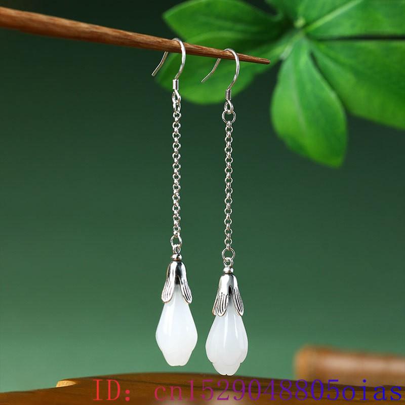 White Real Jade Flower Earring - Women'S Yellow Accessories recension och pris