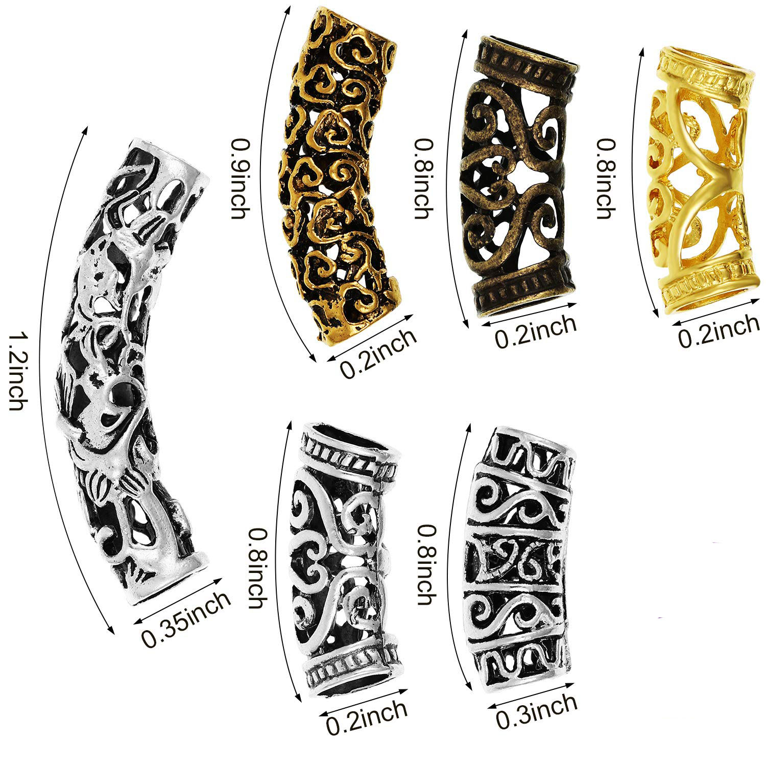 5Pcs/Bag Loc Jewelry for Hair  - Women'S African Accessories recension och pris
