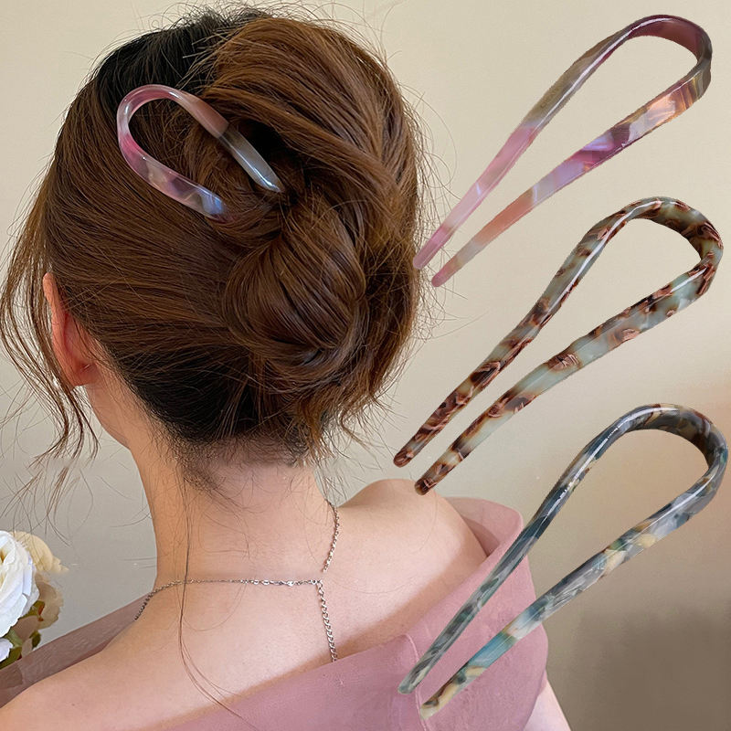 U-Shaped Hair Sticks Acetate A - Women Accessories Trending recension och pris