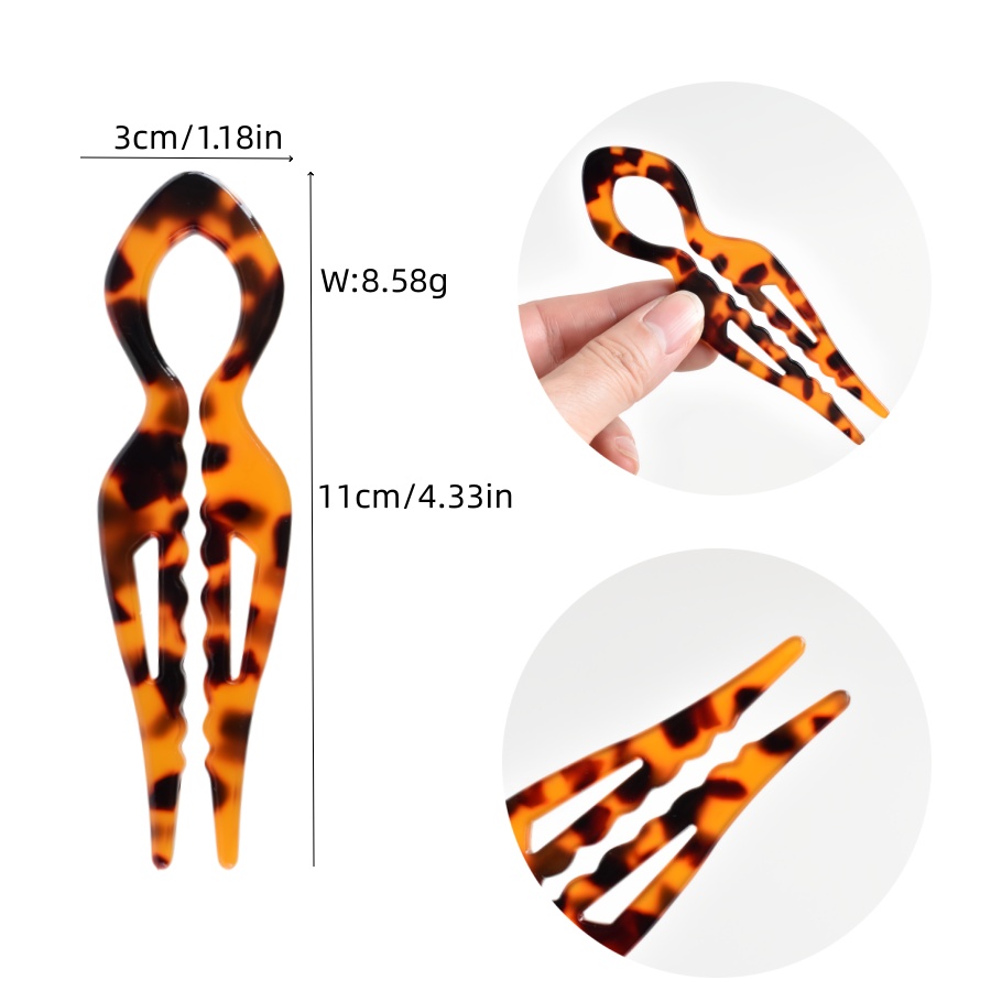 1 PC Acrylic Fish Tail U-shape - Hair Fork Stick recension och pris